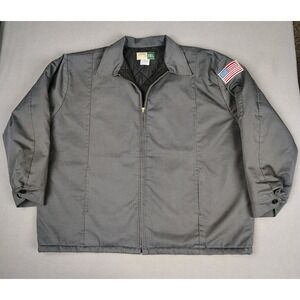 Vintage Wear Guard Jacket Men *Fits* 4XL 5XL Gray Quilted Lining Insulated Coat